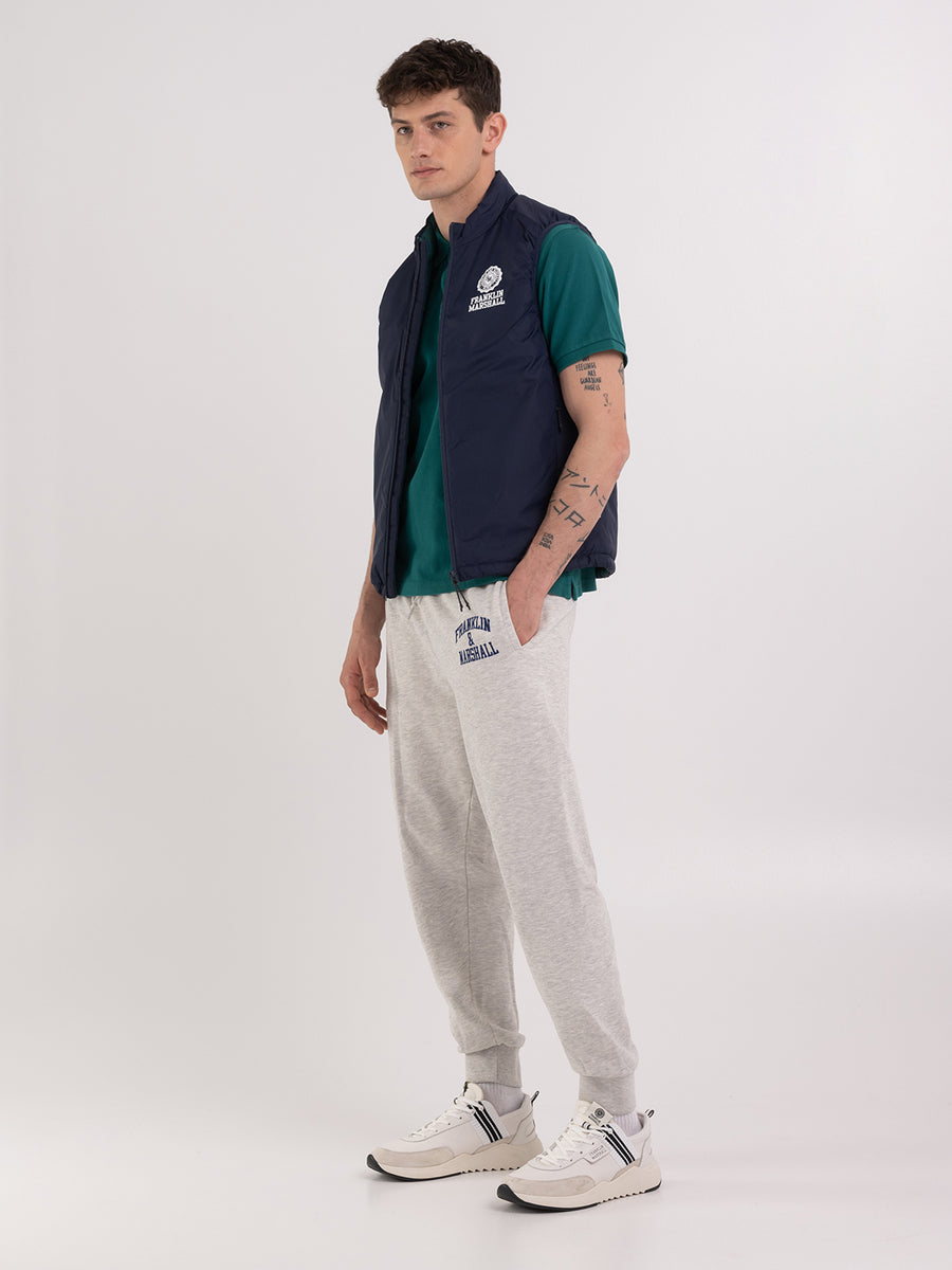 Recycled nylon vest with Crest logo print