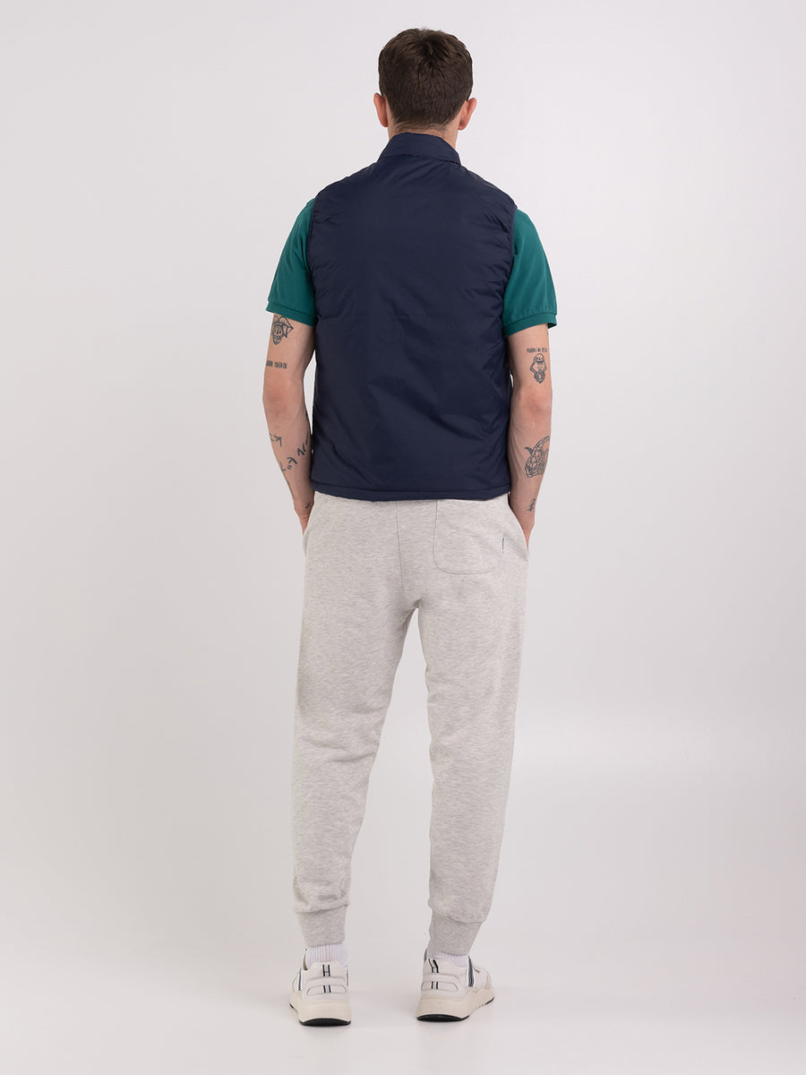 Recycled nylon vest with Crest logo print