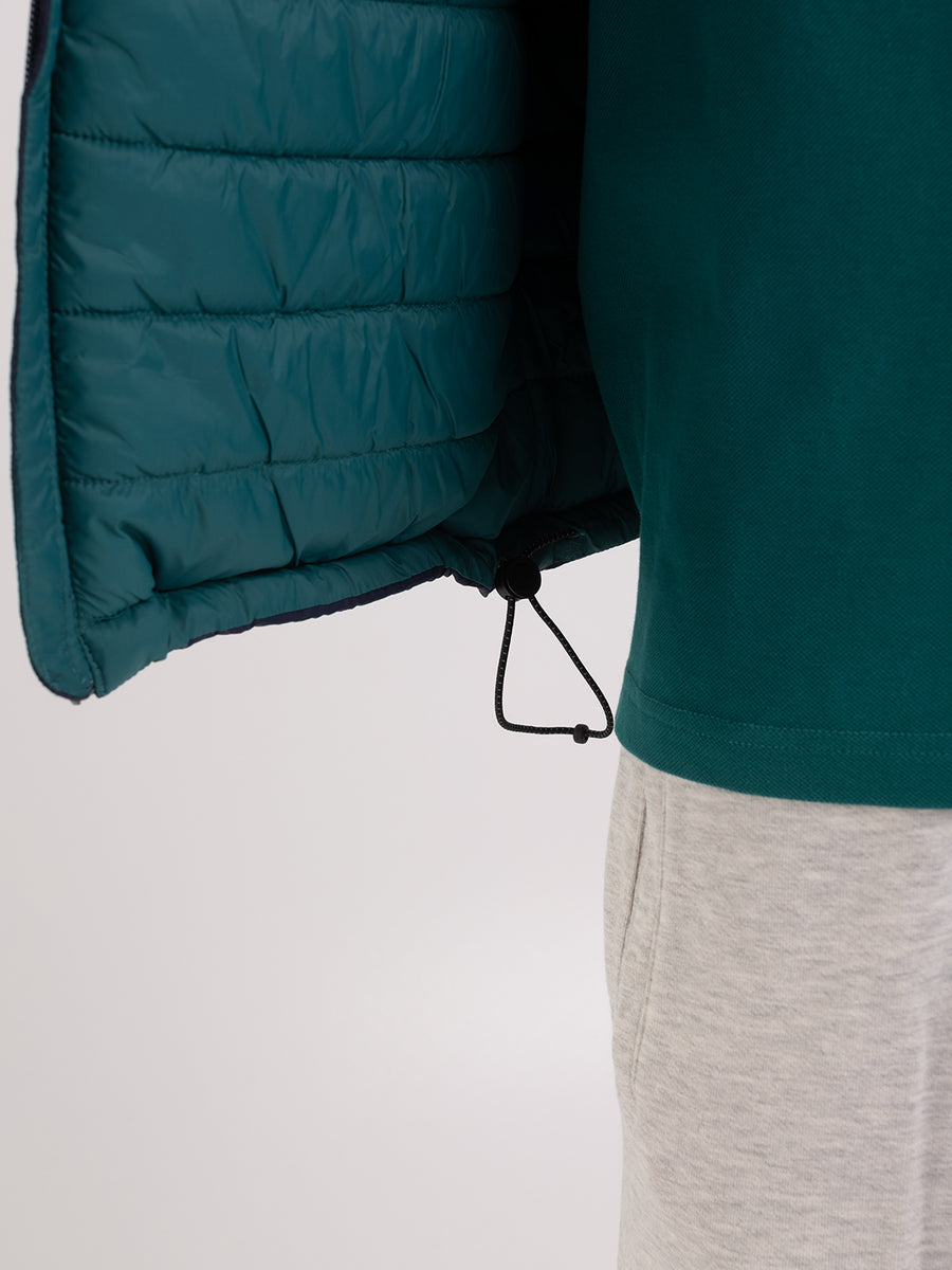 Recycled nylon vest with Crest logo print